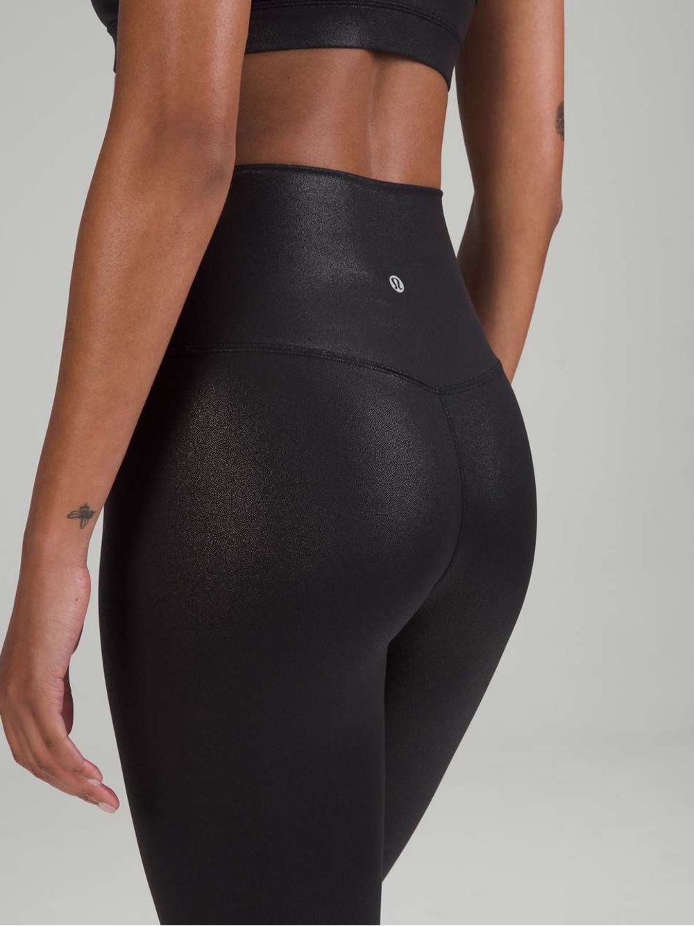 Lululemon Align High-Rise Pant 28" *Shine Radiate Foil Print Black Size 6